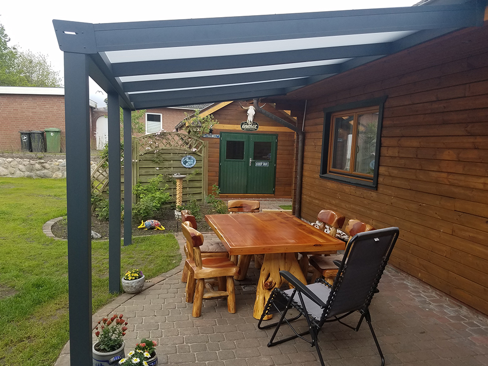 Aluminium Carport Anthrazit Matt