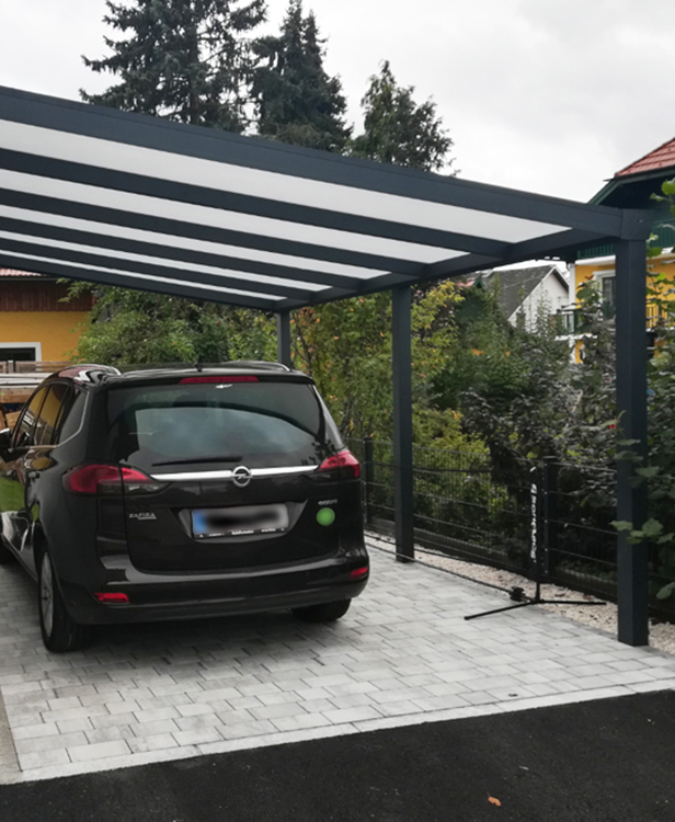 Carport Anbau Anthrazit Matt