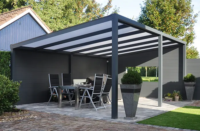 Terrassenüberdachung freistehend Poly