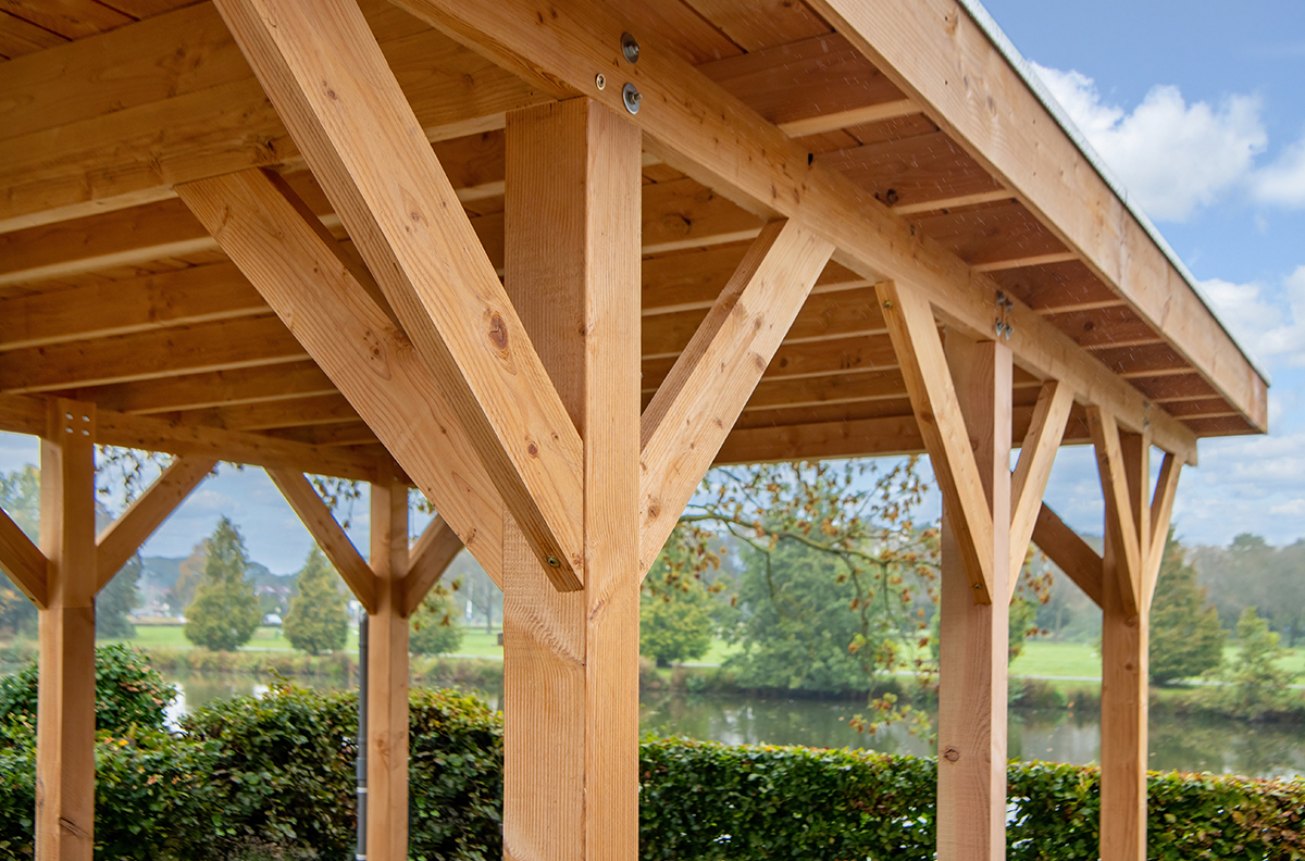 Carport Holz freistehend Douglasie Detail