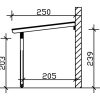 Terrassenüberdachung Douglasie Plan Seitlich