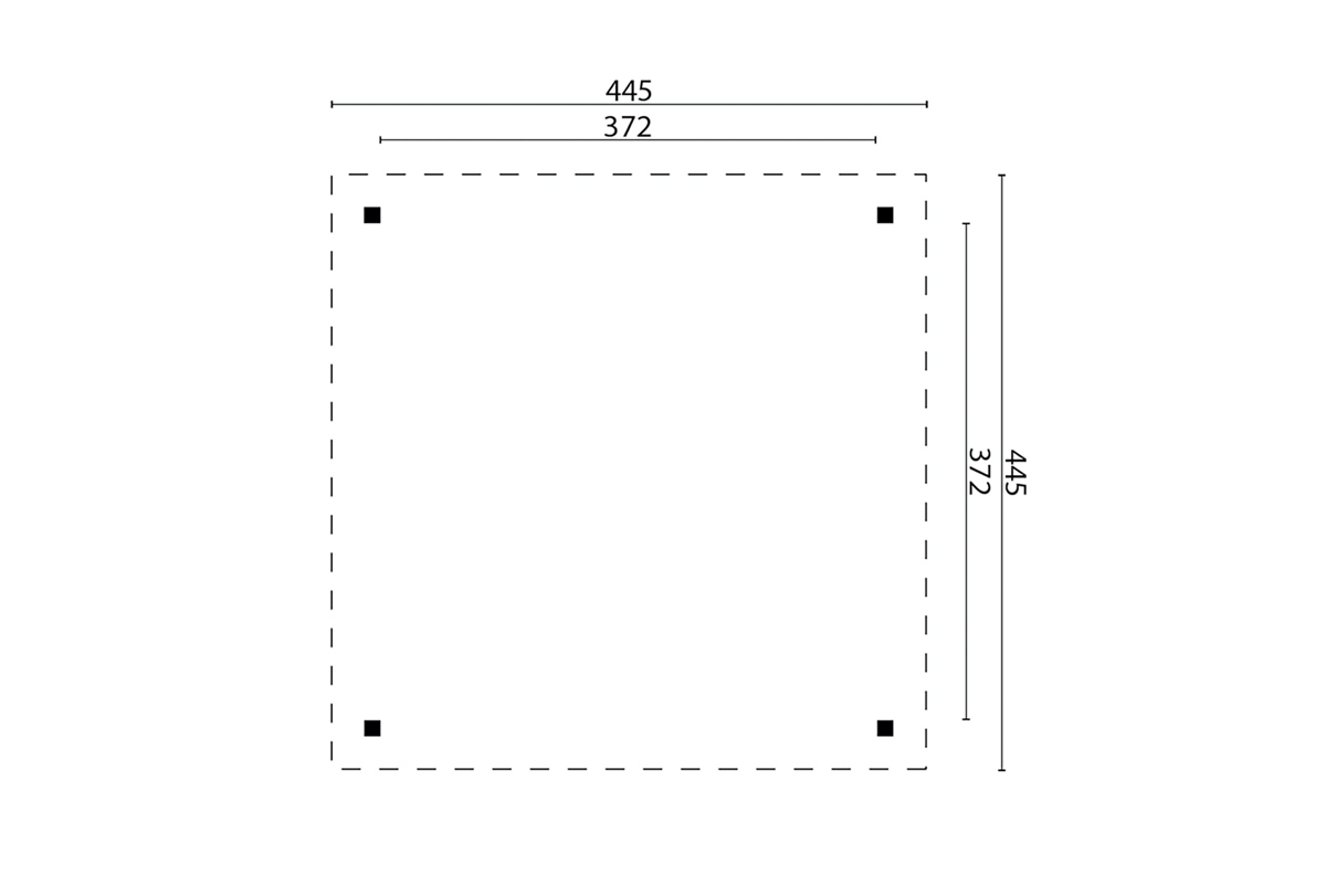 Terrassenüberdachung Holz Flachdach 300 plan