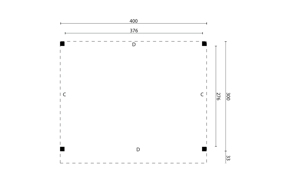 Terrassenüberdachung Holz 400 plan