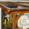 Terrassenüberdachung Holz Nussbaum Detail