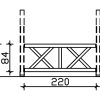 Brüstung Andreaskreuz Plan