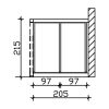 Seitenwand Polycarbonat 205x200 Plan