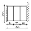 Seitenwand Polycarbonat 255x200 Plan