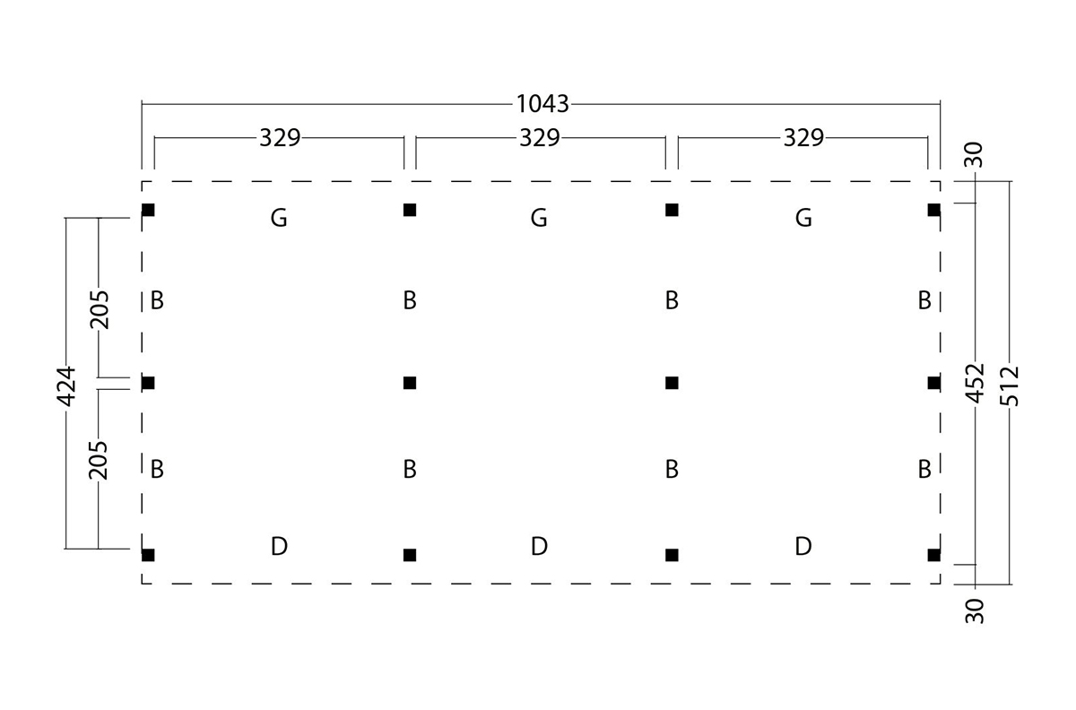 Carport Holz Nalle Plan 1043