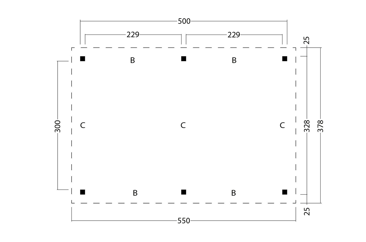 Terrassenüberdachung Holz Norrimi Plan 550x378