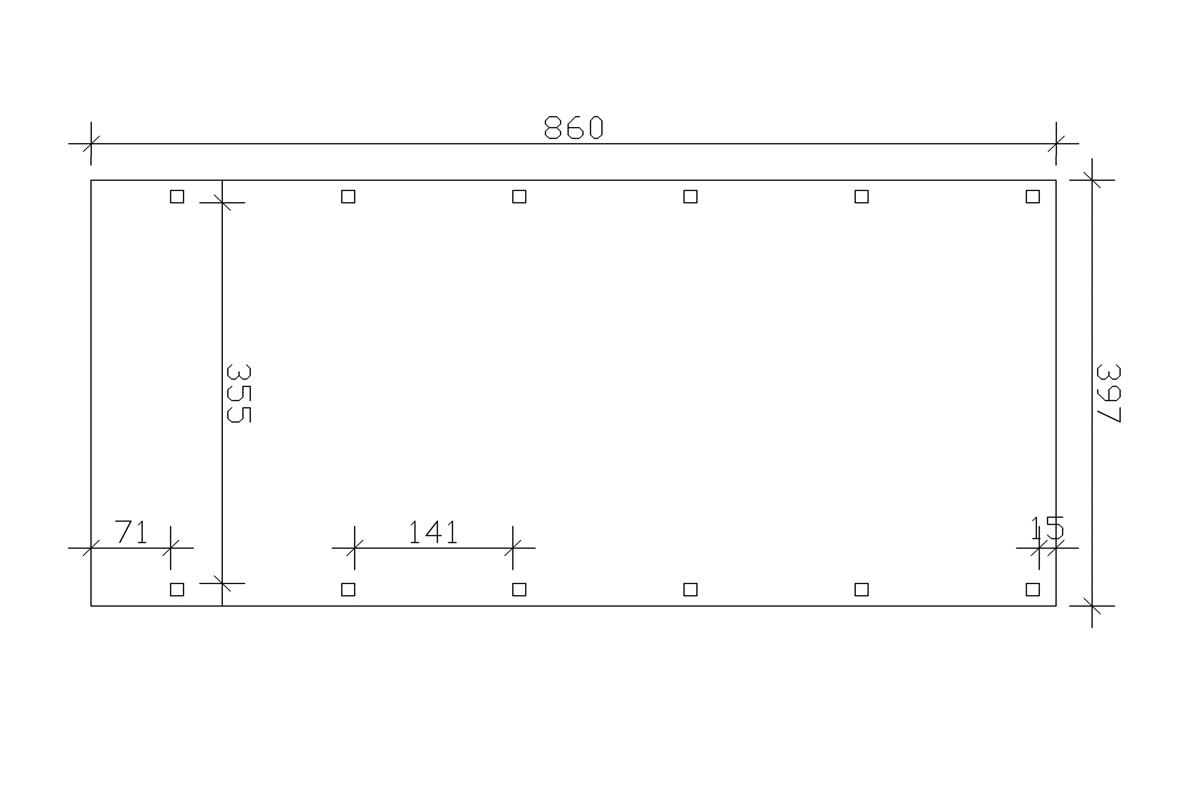 Plan 397 x 860 Melby