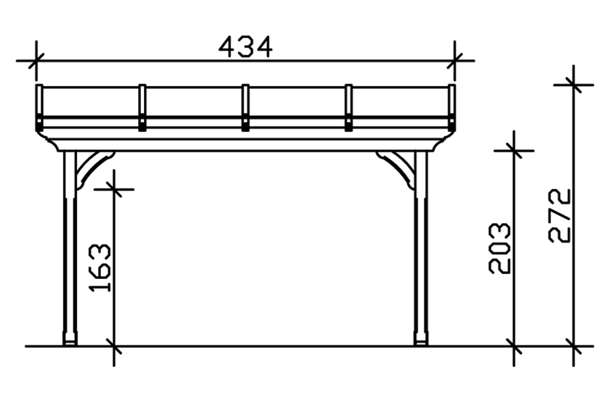 Terrassenüberdachung Holz Teuno Plan