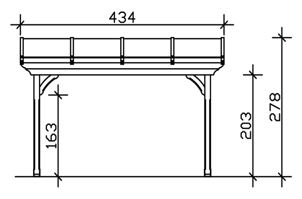 Terrassenüberdachung Holz Teuno Plan