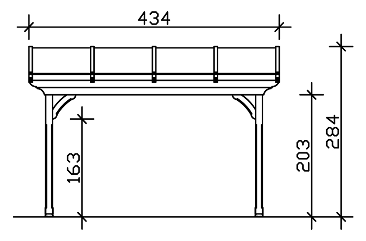 Terrassenüberdachung Holz Teuno Plan