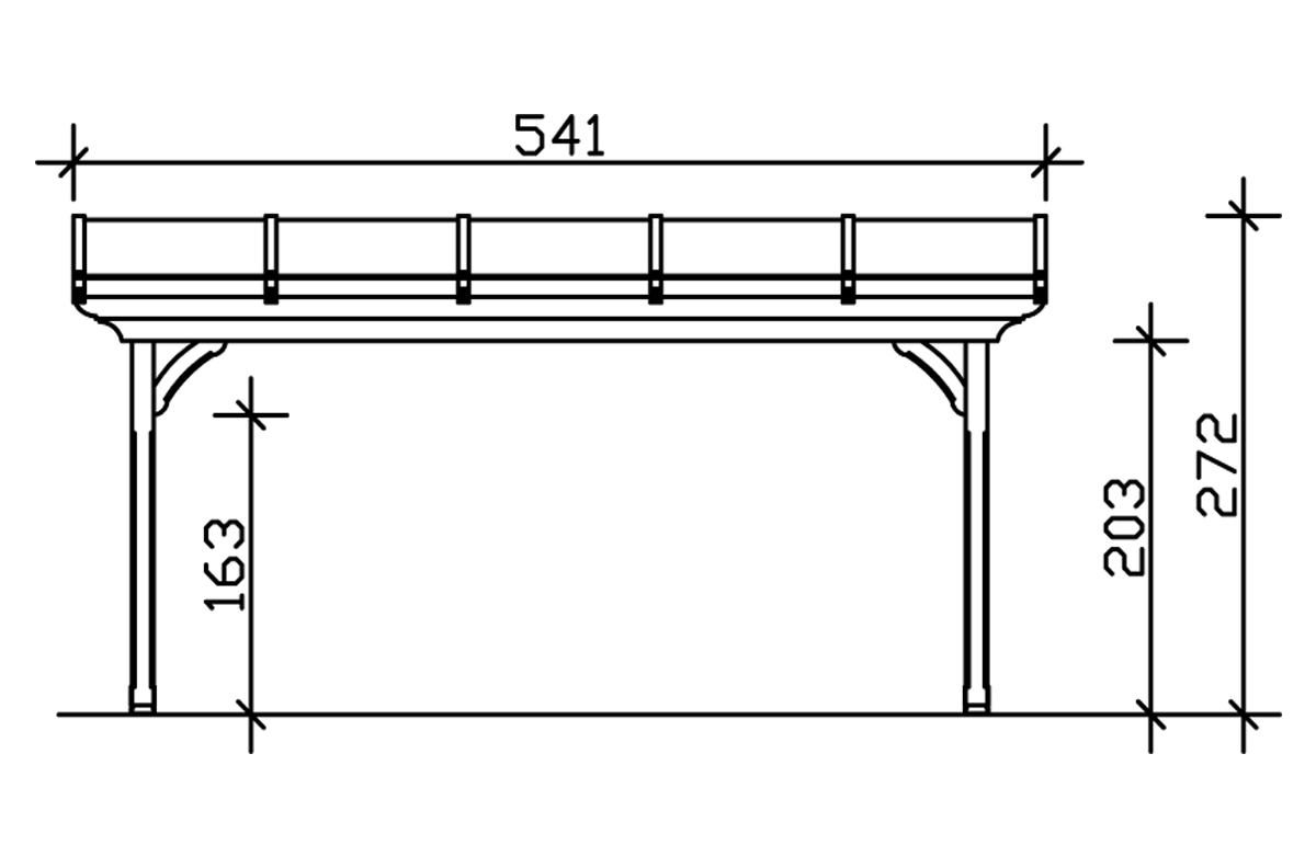 Terrassenüberdachung Holz Teuno Plan