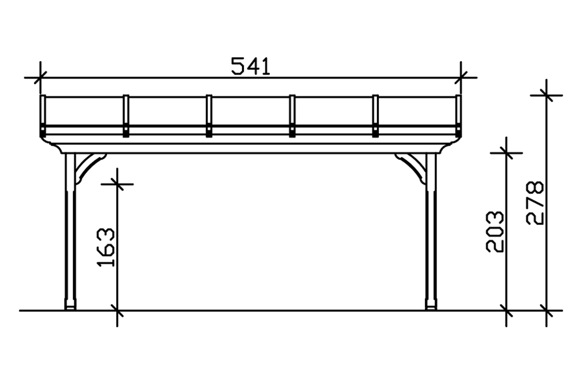 Terrassenüberdachung Holz Teuno Plan