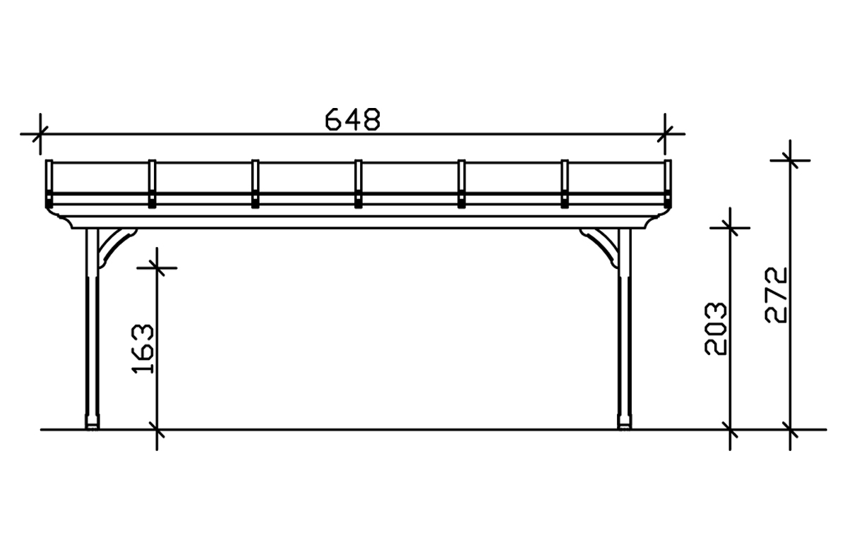 Terrassenüberdachung Holz Teuno Plan