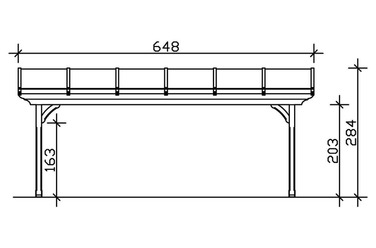 Terrassenüberdachung Holz Teuno Plan